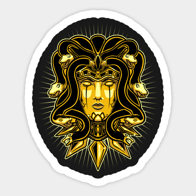 Medusa Sticker by Luckyart11